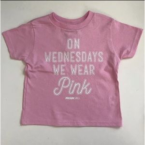 NEW On Wednesdays We Wear Pink Shirt Girls 4T-5T ~ Mean Girls Pink Shirt Kids